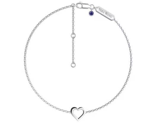 Child's Vera Wang Love Collection Heart Bracelet in Sterling Silver - 6.0"