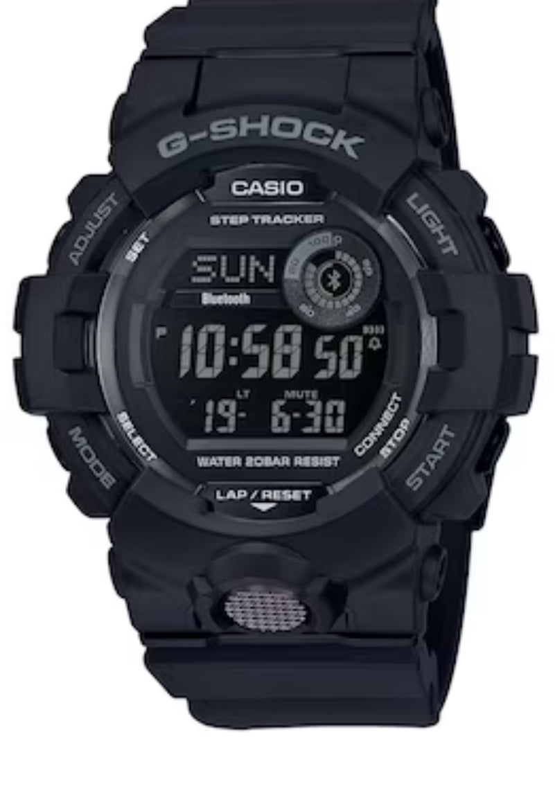 Men's Casio G-Shock Power Trainer Resin Strap Watch with Black Dial
