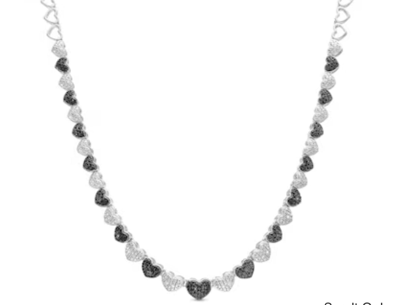 1/10 CT. T.W. Diamond Heart Necklace in Sterling Silver and 18K Rose Gold Plate - 16"