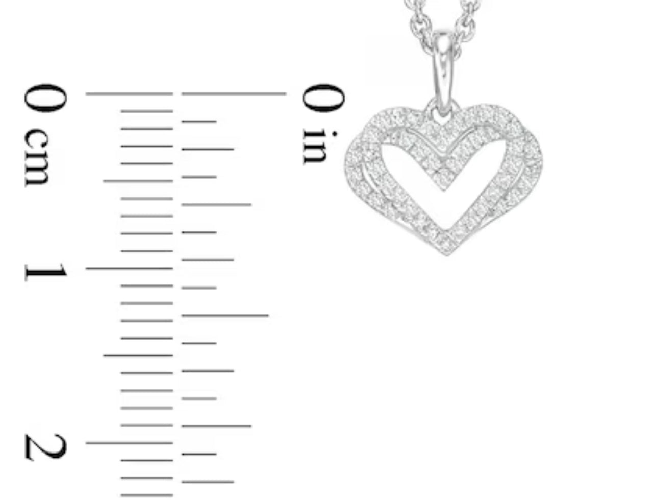 The Kindred Heart from Vera Wang Love Collection 1/10 CT. T.W. Diamond Mini Pendant in Sterling Silver - 19"