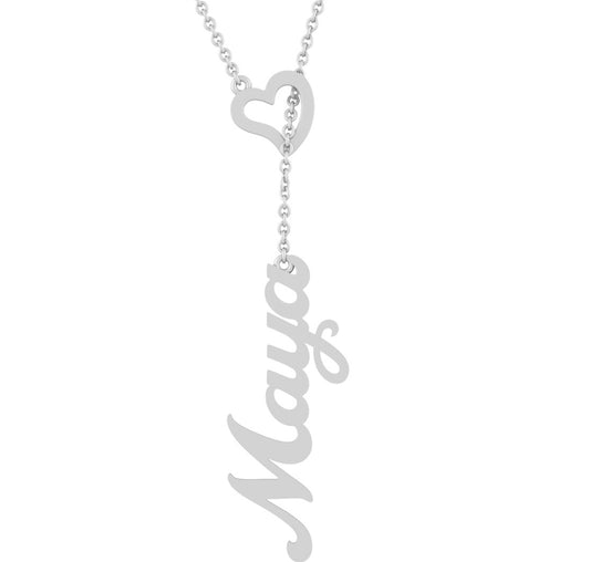 Custom Nameplate Heart Necklace