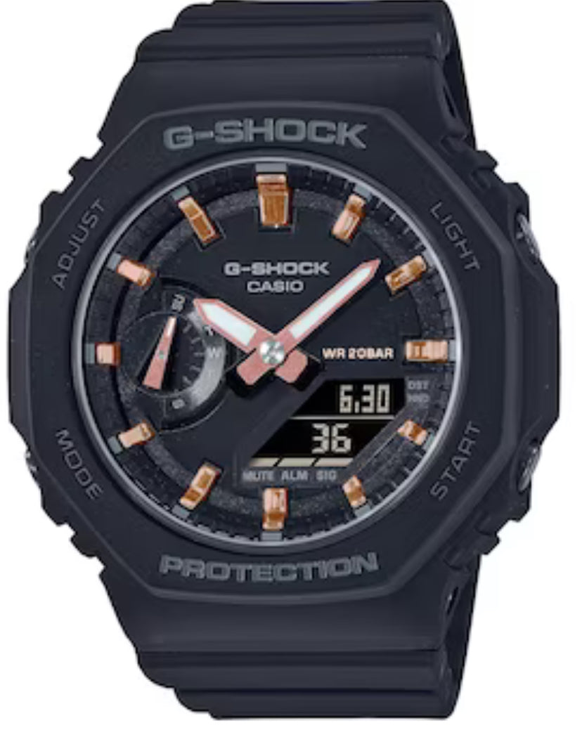 Ladies' Casio G-Shock S Series Black Resin Strap Watch with Black Dial