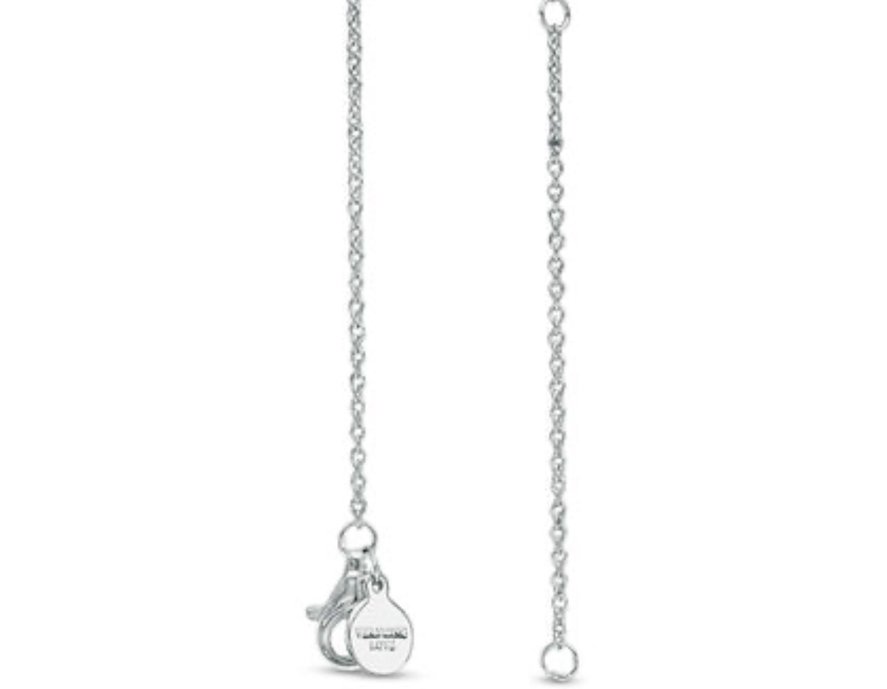 The Kindred Heart from Vera Wang Love Collection Sapphire and 1/10 CT. T.W. Diamond Pendant in Sterling Silver - 19"