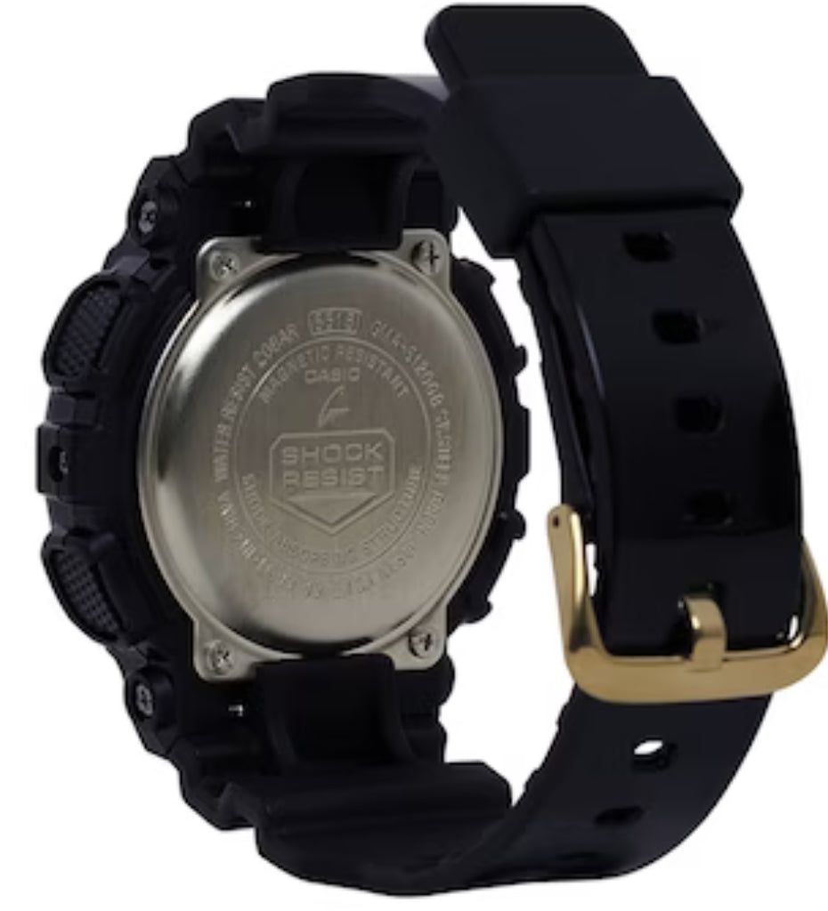 Ladies' Casio G-Shock Classic Black Resin Strap Watch with Gold-Tone Dial