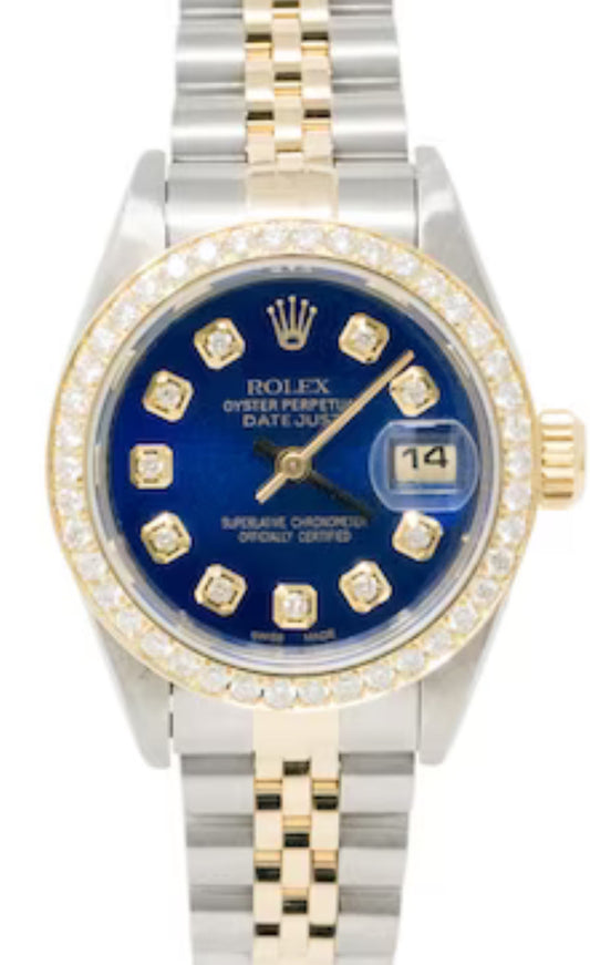 Previously Owned - Ladies' Rolex Datejust 26 1 CT. T.W. Diamond Two-Tone Automatic Watch